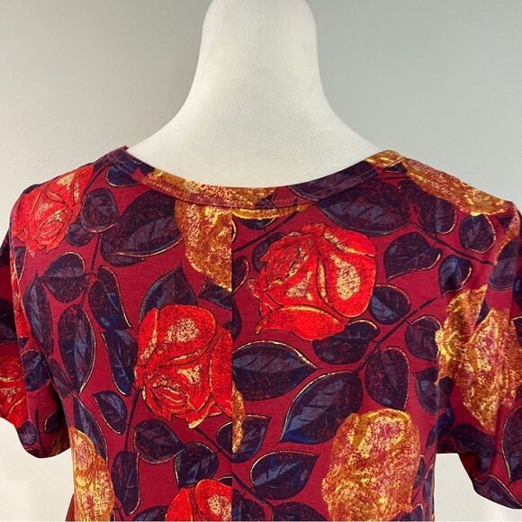 LuLaRoe Carly Floral Print Women's short sleeve casual dress size medium - Picture 6 of 11
